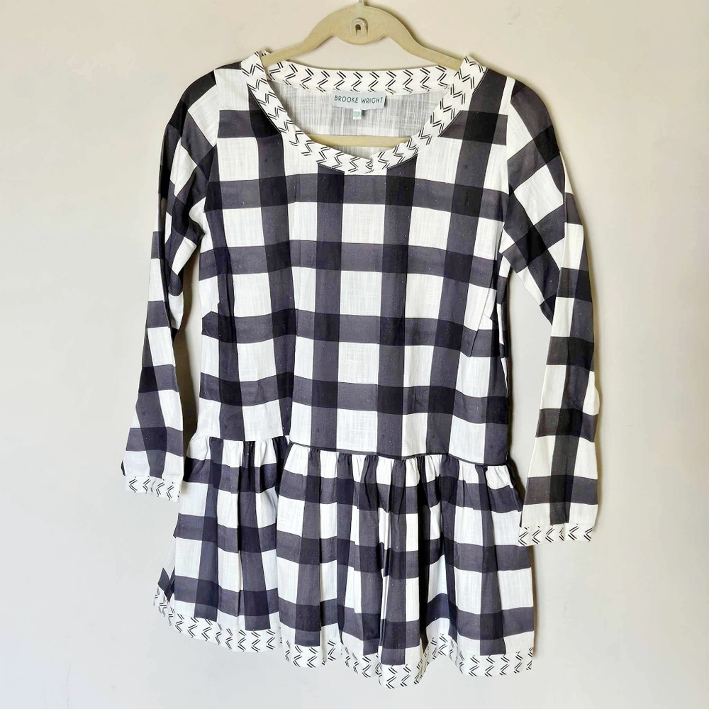 Brooke Wright Gingham Plaid Mini Dress‎ Tunic